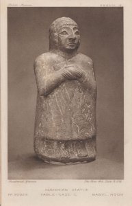 Sumerian Statue Table Case Babyl Room Museum Antique Postcard