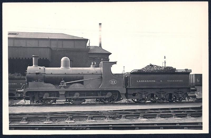 LANCASHIRE & YORKSHIRE Railroad Locomotive #89 RPPC unused