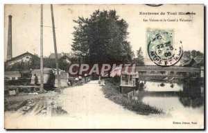 Old Postcard Surroundings of Toul plants and the channel has Valcourt