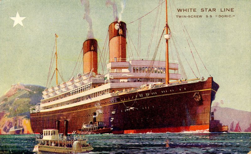 White Star Line - SS Doric. Artist: Walter Thomas