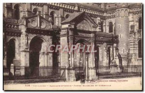 Postcard Old Toulouse St Sernin Basilica doors Bachelor and Miegeville