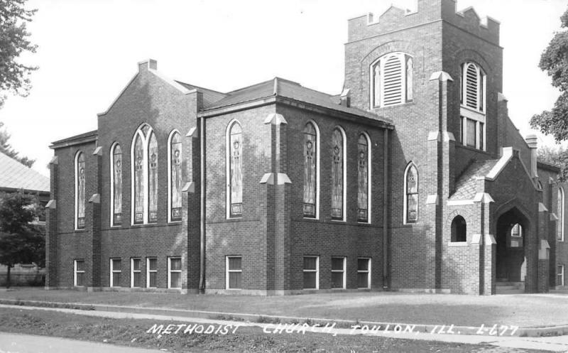 Toulon Illinois Methodist Church Real Photo Antique Postcard K54583