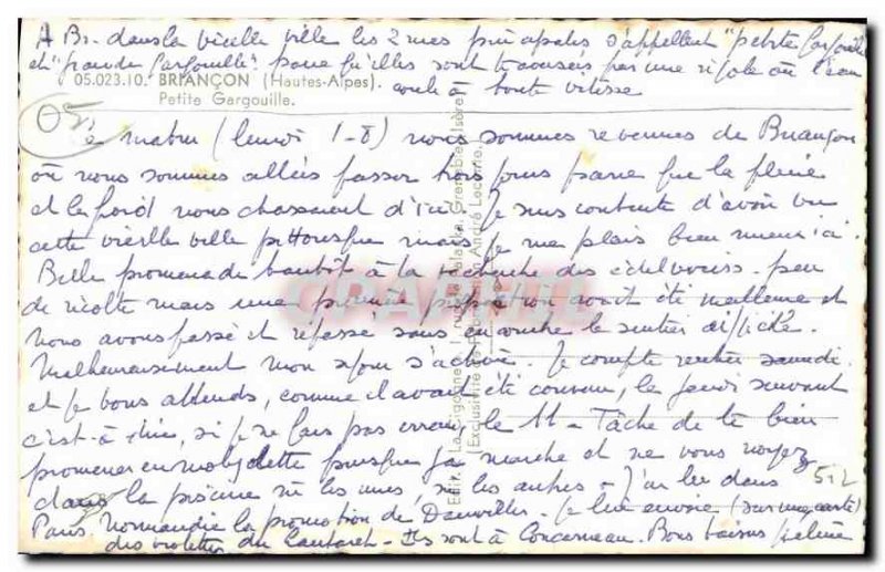 Old Postcard Briancon Hautes Alpes Small Gargoyle