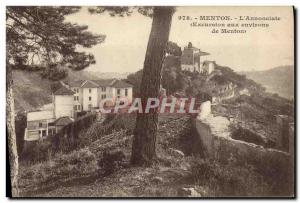 Old Postcard Menton L & # 39Annonciate excursion around Menton
