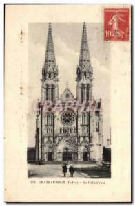 Chateauroux Old Postcard The cathedral