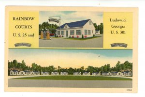 GA - Ludowici. Rainbow Courts Gas Station, Restaurant & Cottages