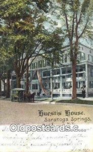 Huestis House, Saratoga Springs, NY, USA Motel Hotel 1905 corner wear, postal...