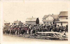 J25/ Canistoga South Dakota Postcard RPPC c20s Dr. Ortman's Hospital Crowd 176