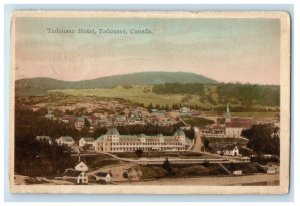 1932 Bird's Eye View Of Tadousac Hotel Tadousac Canada Posted Vintage Postcard