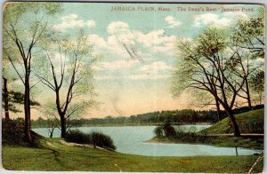 Postcard WATER SCENE Jamaica Plain Massachusetts MA AM7019