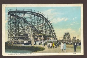 RIVERVIEW BEACH NEW JERSEY AMUSEMENT PARK ROLLER COASTER NJ POSTCARD