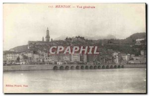 Menton Old Postcard General view