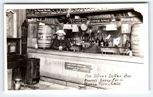 Ghost Town Silver Dollar Bar Knott's Berry Place Buena Park Ca. RPPC Postcard