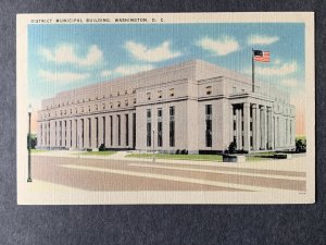 District Municipal Building Washington DC Linen Postcard H3002081855