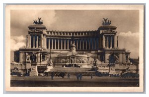 Postcard Rome Italy Monumento Vittorio Emanuele II Vintage Standard View RPPC 