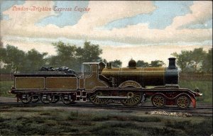 Famous Locomotives Trains London-Brighton Express Engine c1910 Postcard