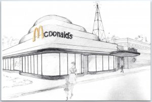 VINTAGE POSTCARD CONTINENTAL SIZE McDONALDS OF NASHVILLE TENNESSEE