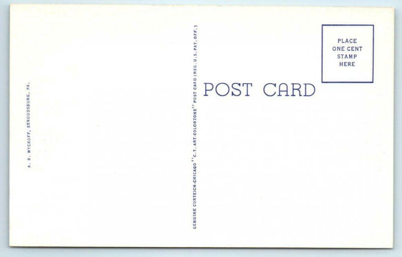 POCONO MANOR, Pennsylvania PA ~ Lake & BATHING PAVILION c1930s  Postcard