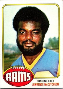 1976 Topps Football Card Lawrence McCutcheon Los Angeles Rams sk4634