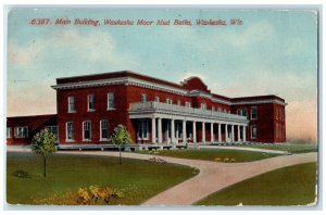 1911 Main Building Waukesha Moor Mud Baths Waukesha Wisconsin Vintage Postcard