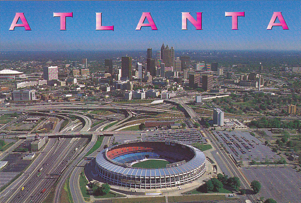 Inside the Georgia Dome, Atlanta Falcons --- Football Stadium Arena  Postcard