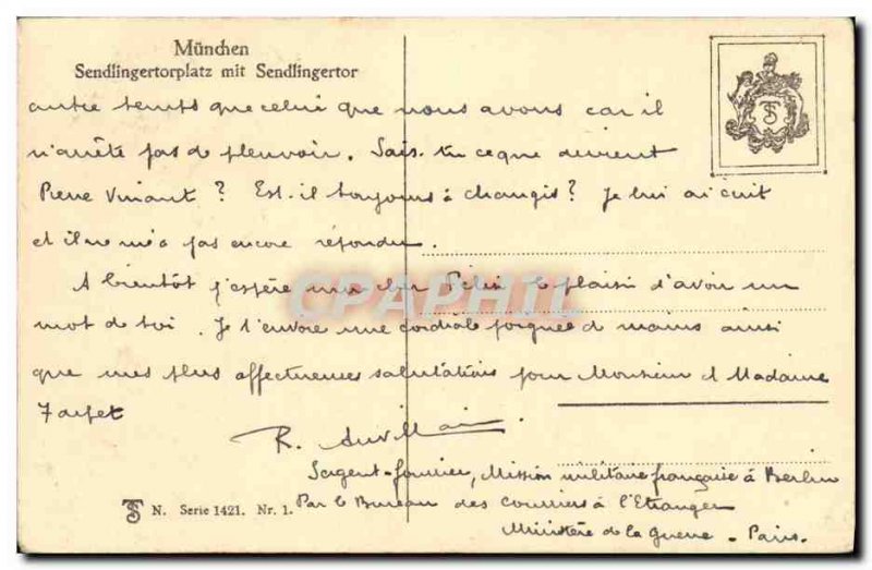 Old Postcard Munich Sendlingertorplatz put Senlingertor