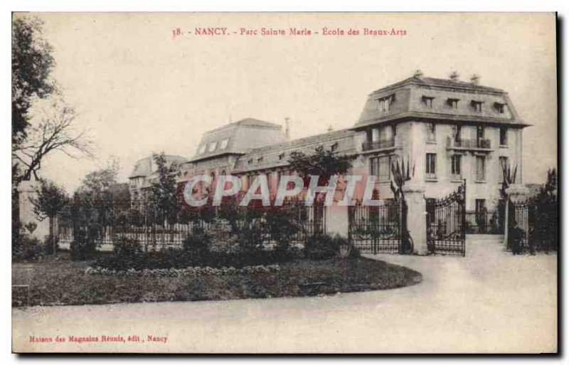 Old Postcard Nancy Parc Sainte Marie Fine Arts School