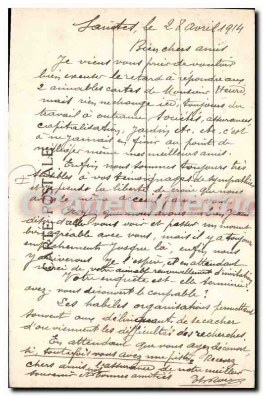 Old Postcard Saintes Masqueraded