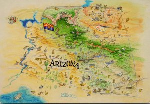 Arizona State Map Of The 48th State