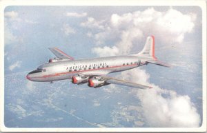 Vintage Postcard - AMERICAN AIRLINES D-6 FLAGSHIP Airplane