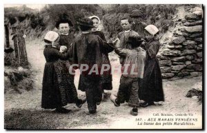 Old Postcard Dance small maraîchins to Vendean marshes Folklore Costume