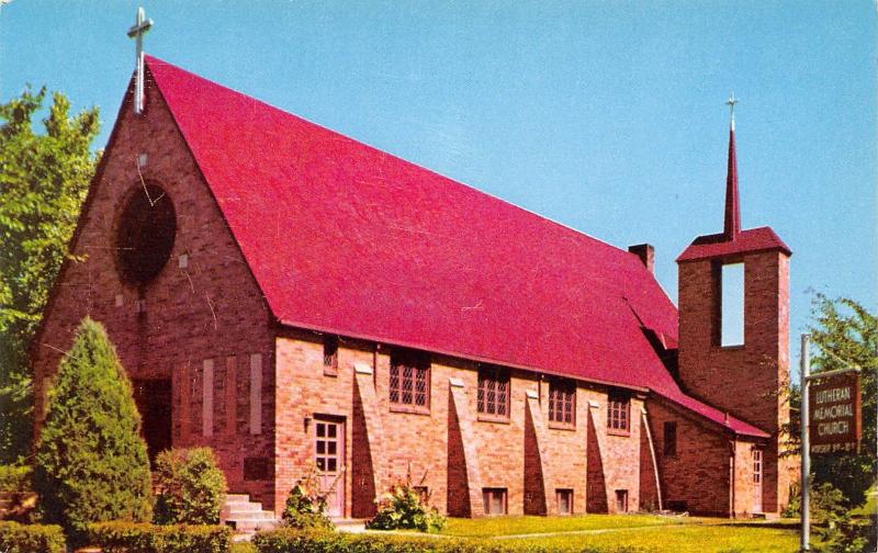 Pierre South Dakota~Lutheran Mission Church~Thin Belltower~Round Window 1956