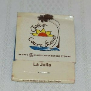Jose's Court Room La Jolla California 20 Strike Matchbook