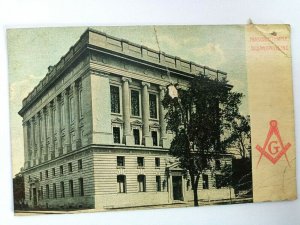 Vintage Postcard Masonic Temple Indianapolis Ind