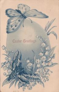 Easter Large Egg With Butterflies 1909