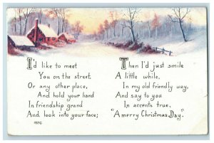 c.1910 Lovely Christmas Poems Lot Of 6 Postcards Vintage Postcard P51