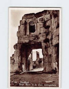 Postcard Notthern Gate of the rectangular Court, Baalbek, Lebanon