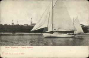 Tampa FL Yacht Flaneur c1905 Postcard