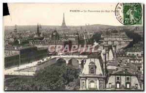 Paris Old Postcard The panorama of the seven bridges