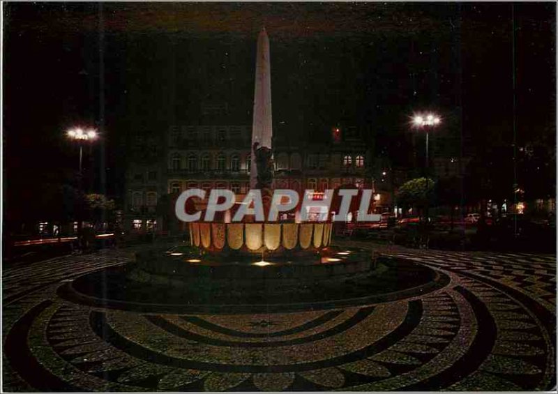 Modern Postcard Portugal Guimaraes Toural Square (Night View)