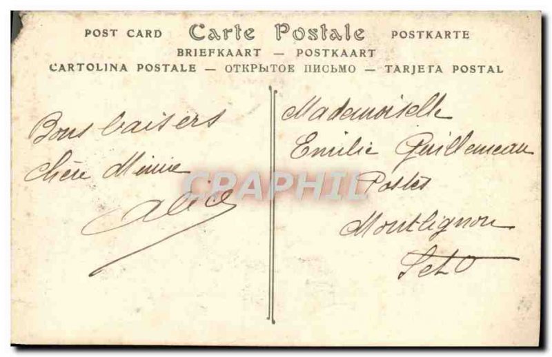 Old Postcard Franconville Interior From & # 39Eglise