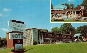 ANDERSON, South Carolina SC  CAROLINA TERRACE MOTEL  Pool View ROADSIDE Postcard