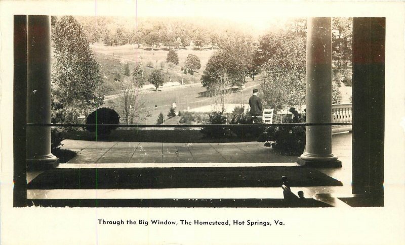 Postcard Virginia Hot Springs Through the Big Window, The Homestead 23-3464