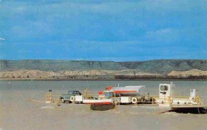 Car Ferry Truck Gas Tanker Garrison Reservoir Tioga North Dakota postcard