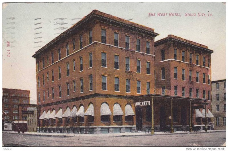 The West Hotel, Sioux City, Iowa, PU-1909