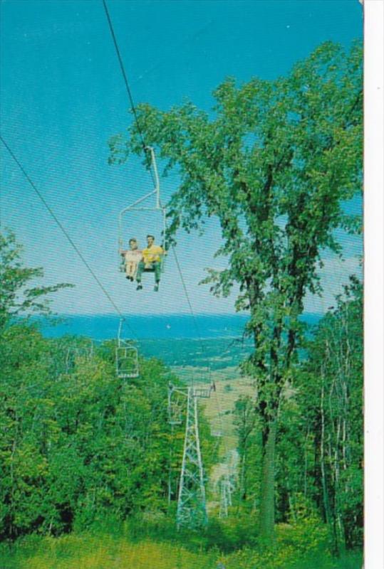 Canada Ontario Aerial Chairlift Blue Mountain Winter Park Near Collingwood