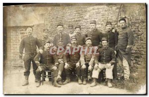 CARTE PHOTO St Aubin Du Cormier Soldiers militaria