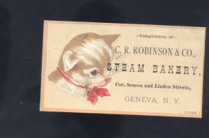 GENEVA NEW YORK NY ROBINSON'S STEAM BAKERY 1890s VINTAGE ADVERTISING EPHEMERA