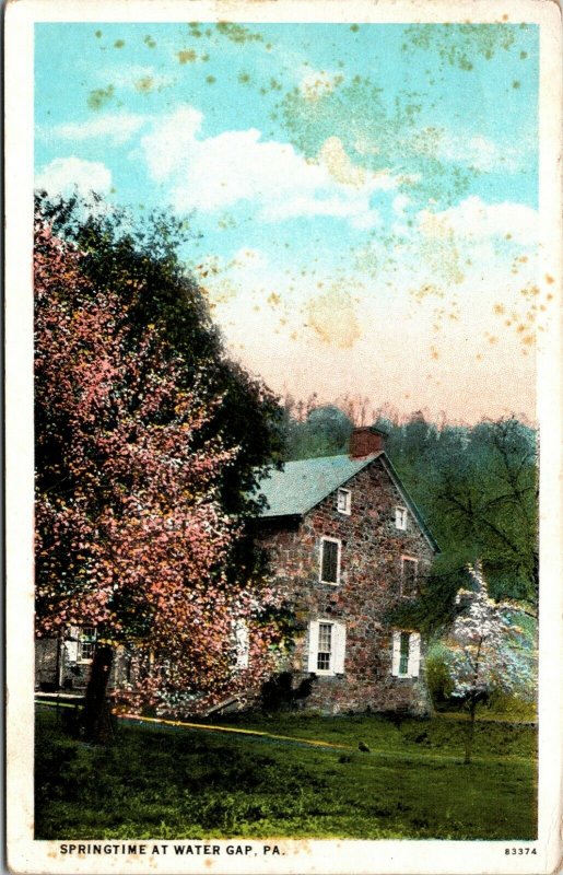 1933 - PA Delaware Water Gap Pennsylvania antique SPRINGTIME VINTAGE POSTCARD 