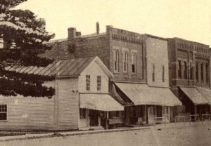 C.1910 East Side Defiance Stryker, OH Buildings Postcard F167